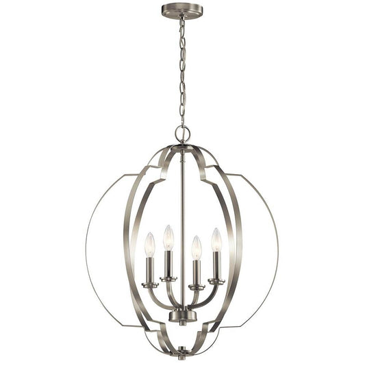 KICHLER 42138NI Voleta 26.25" 4 Light Foyer Pendant Brushed Nickel