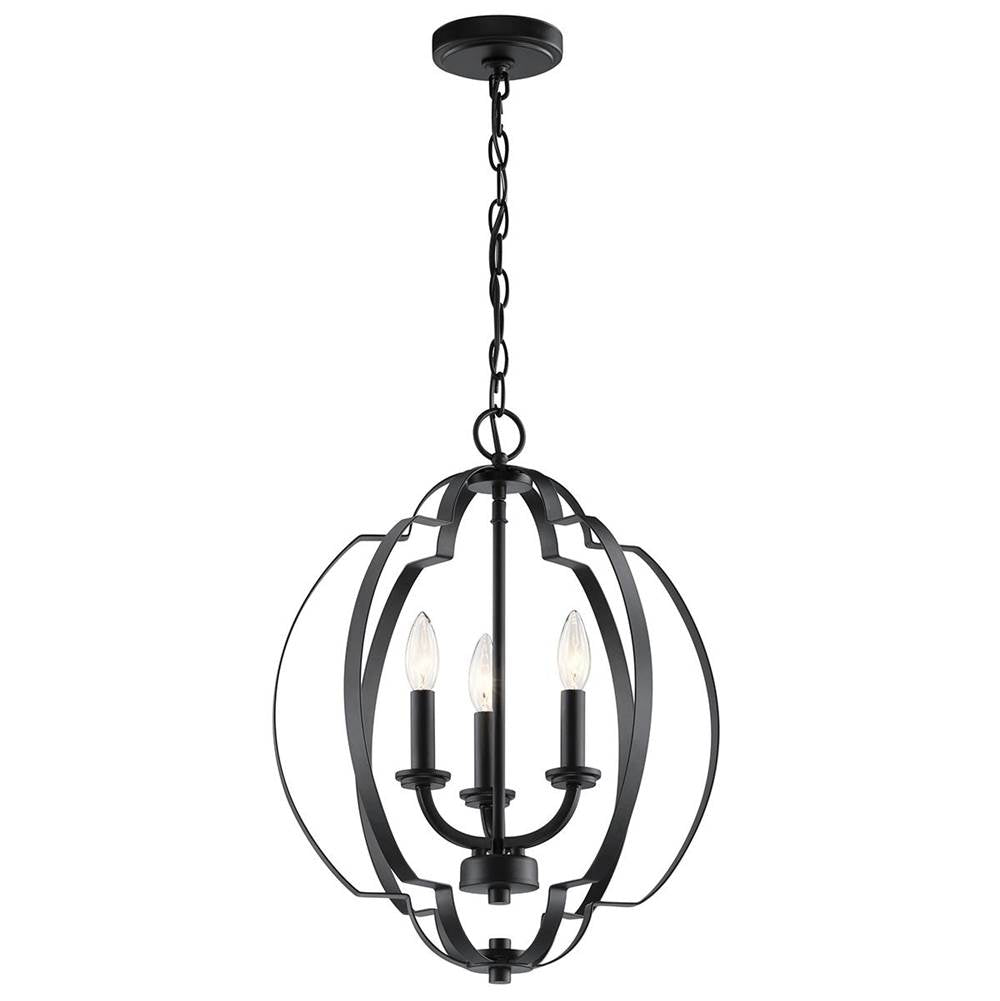 KICHLER 42140BK Voleta 20.75" 3 Light Pendant Black