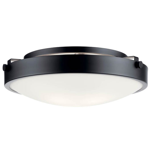 KICHLER 42275BK Lytham 3 Light Flush Mount Brushed Nickel