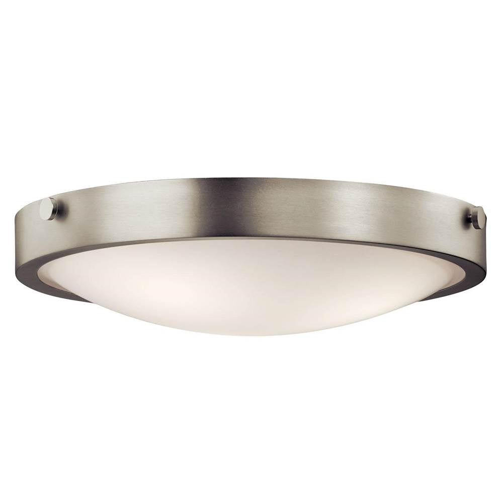 KICHLER 42275NI Lytham 3 Light Flush Mount Brushed Nickel