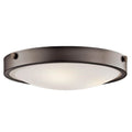 KICHLER 42275OZ Lytham 3 Light Flush Mount Olde Bronze