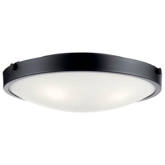 KICHLER 42276BK Lytham 4 Light Flush Mount Olde Bronze