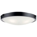 KICHLER 42276BK Lytham 4 Light Flush Mount Olde Bronze