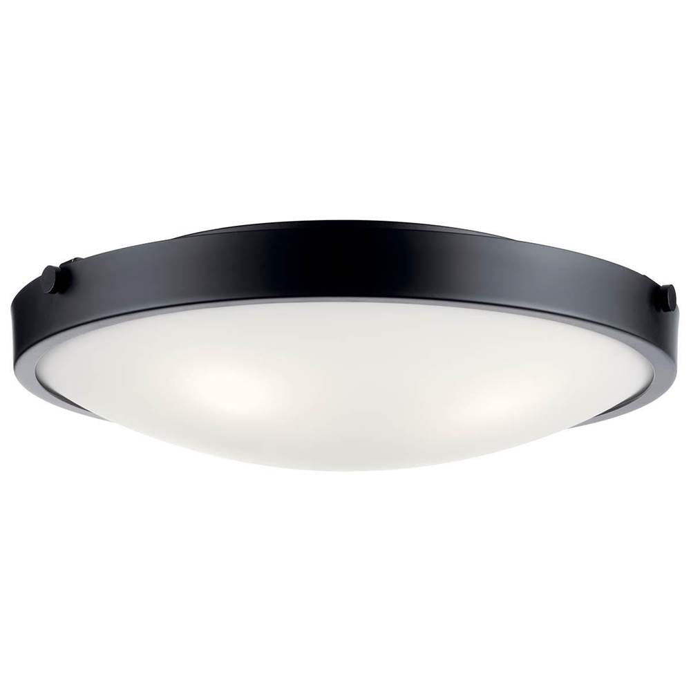 KICHLER 42276BK Lytham 4 Light Flush Mount Olde Bronze