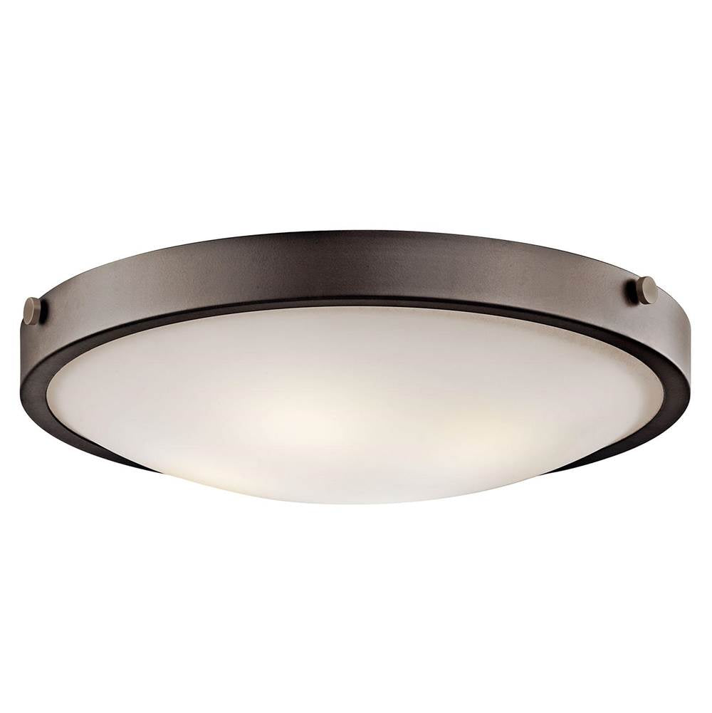 KICHLER 42276OZ Lytham 4 Light Flush Mount Olde Bronze