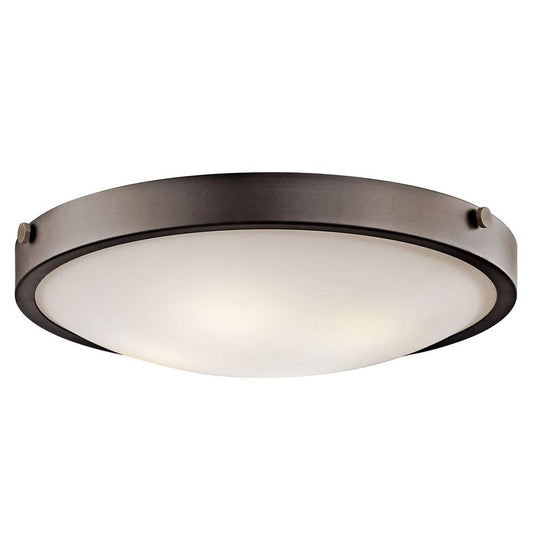 KICHLER 42276OZ Lytham 4 Light Flush Mount Olde Bronze