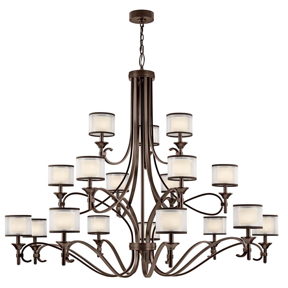 KICHLER 42396MIZ Lacey 18 Light Grand Chandelier Mission Bronze