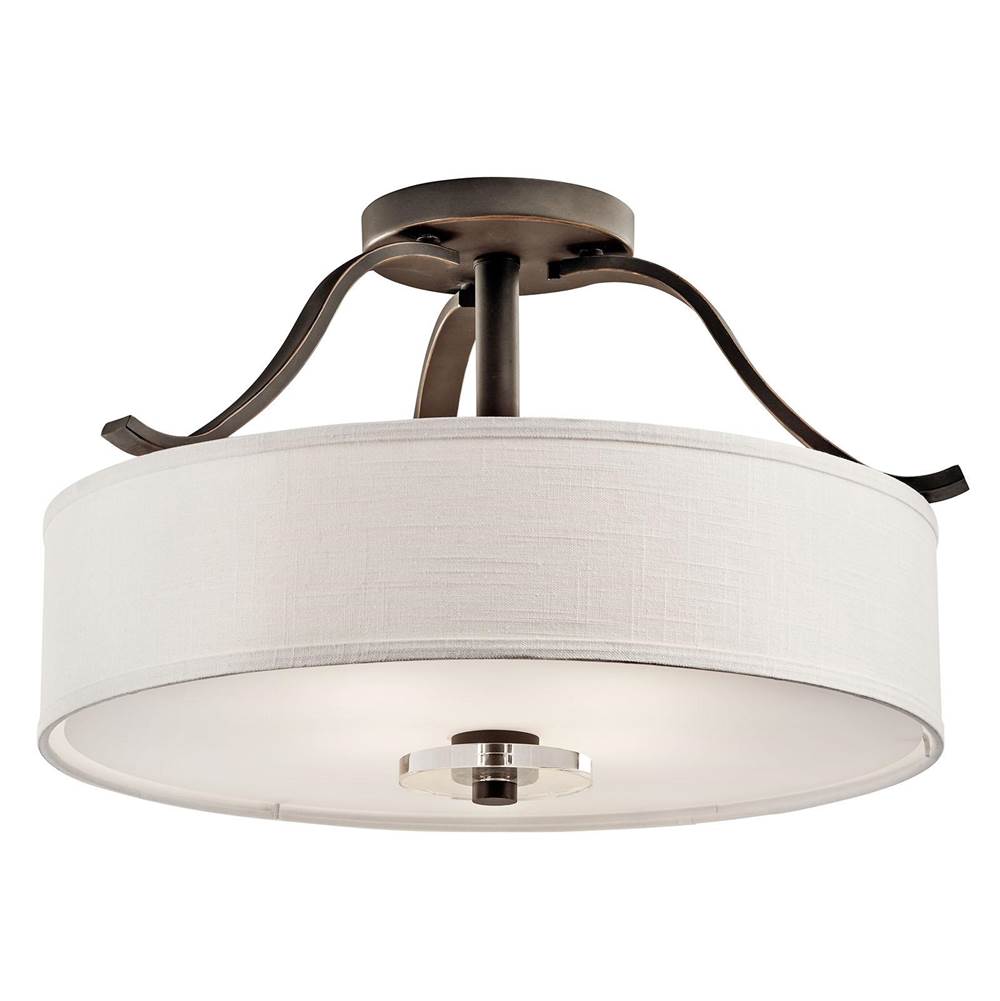 KICHLER 42486OZ Leighton 4 Light Semi Flush Olde Bronze