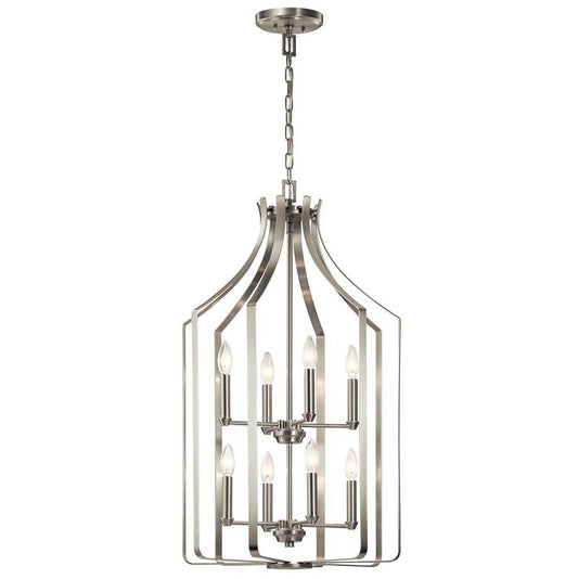 KICHLER 42498NI Morrigan 19" 8 Light Foyer Chandelier Brushed Nickel