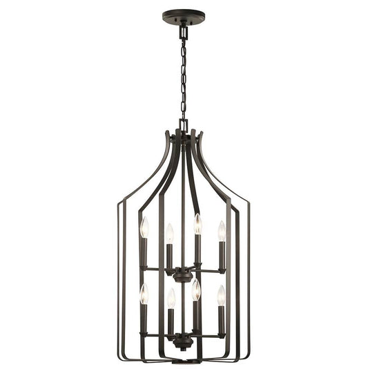 KICHLER 42498OZ Morrigan 19" 8 Light Foyer Chandelier Olde Bronze