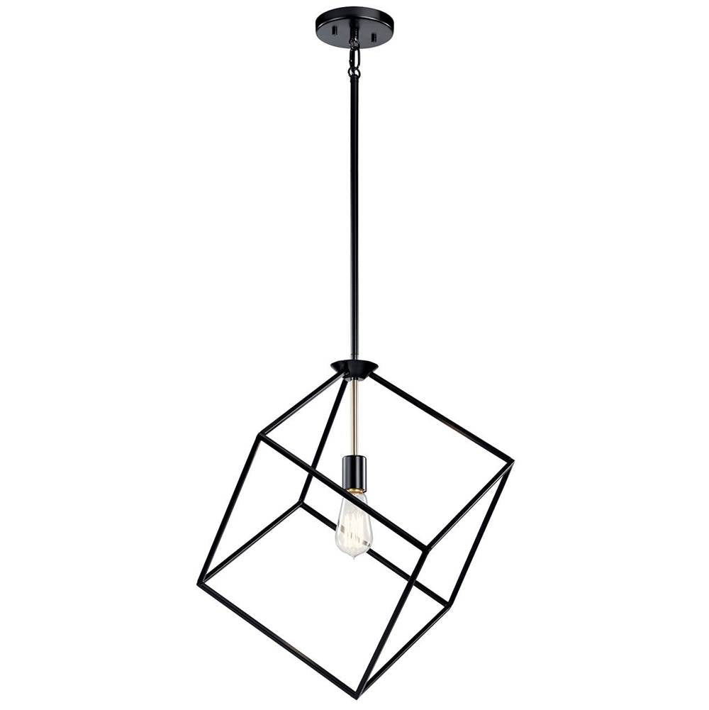 KICHLER 42525BK Cartone 1 Light Pendant Black
