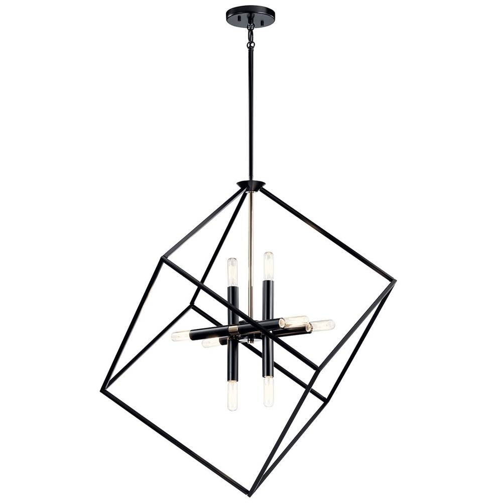 KICHLER 42526BK Cartone 8 Light Pendant Black