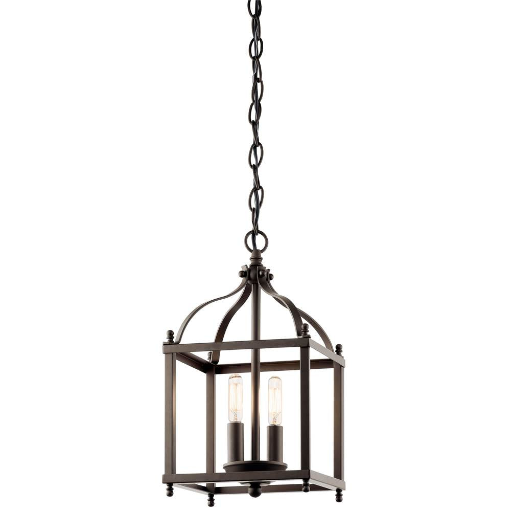 KICHLER 42565OZ Larkin 14.75" 2 Light Pendant in Olde Bronze