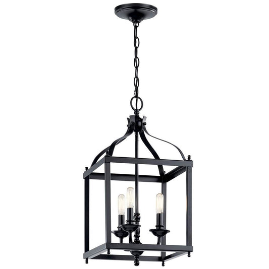 KICHLER 42566BK Larkin 22.25" 3 Light Pendant in Black