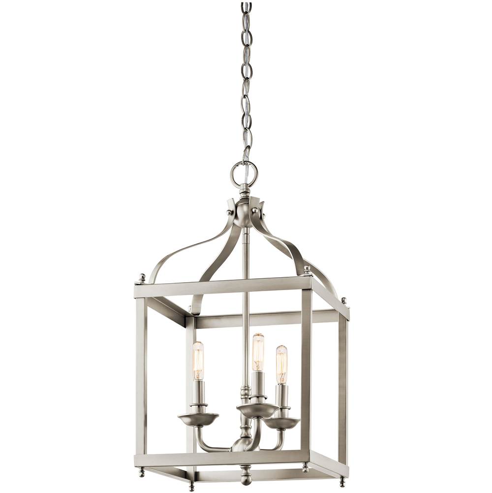 KICHLER 42566NI Larkin 22.25" 3 Light Pendant in Brushed Nickel