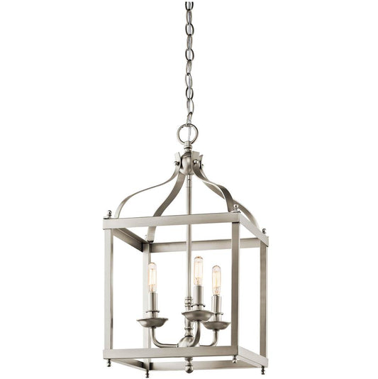 KICHLER 42566NI Larkin 22.25" 3 Light Pendant in Brushed Nickel