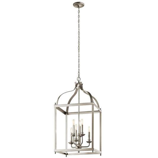 KICHLER 42568NI Larkin 36.25" 6 Light Pendant in Brushed Nickel