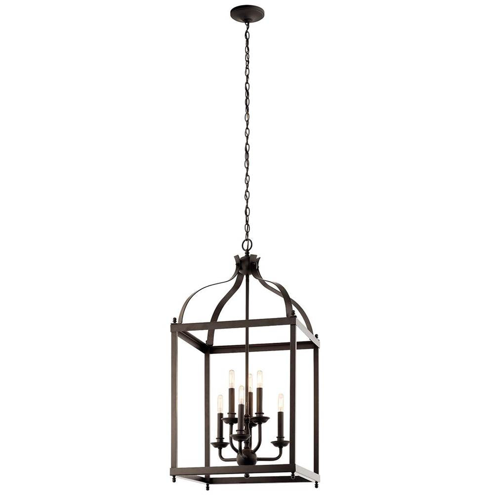 KICHLER 42568OZ Larkin 36.25" 6 Light Pendant in Olde Bronze