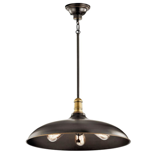 KICHLER 42649OZ Cobson 3 Light 20" Pendant Olde Bronze