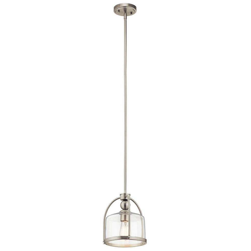 KICHLER 42798NI 9.5" 1 Light Mini Pendant Brushed Nickel