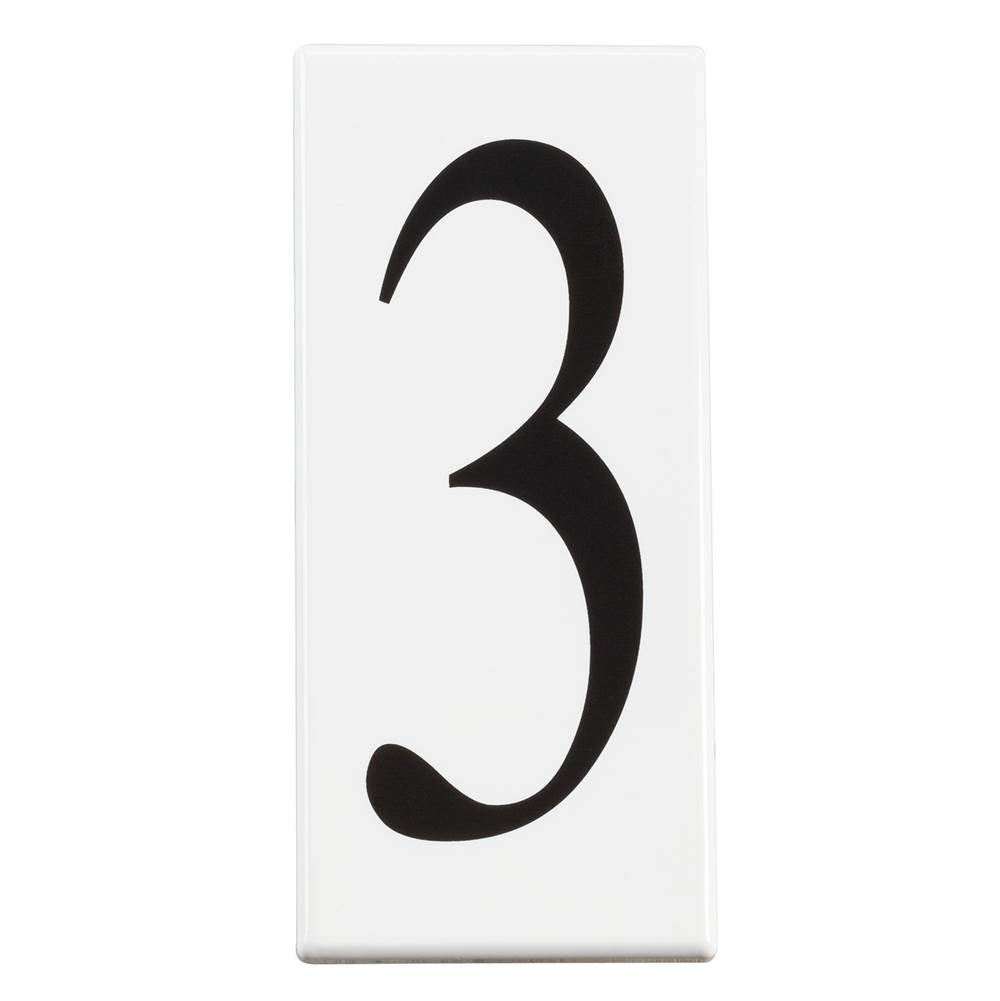 KICHLER 4303 Address Light Number 3 Panel White