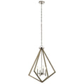 KICHLER 43034DAG Deryn 24.25" 4 Light Chandelier Distressed Antique Grey