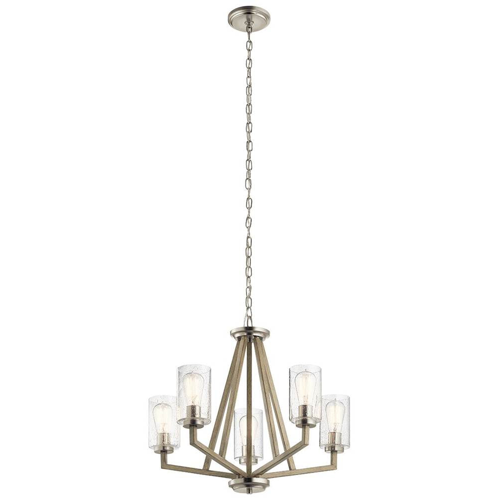 KICHLER 43035DAG Deryn 21" 5 Light Chandelier Distressed Antique Grey