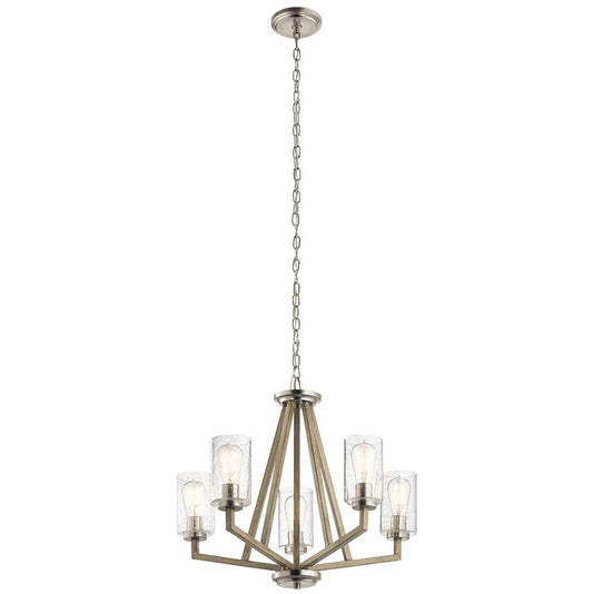 KICHLER 43035DAG Deryn 21" 5 Light Chandelier Distressed Antique Grey
