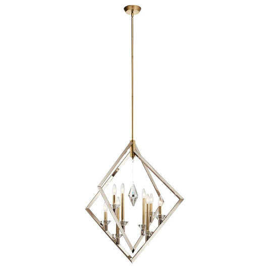 KICHLER 43052PN Layan 8 Light Foyer Pendant Polished Nickel