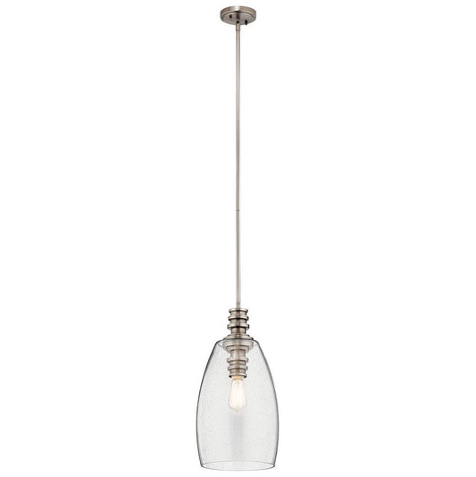 KICHLER 43090CLP Lakum 1 Light Pendant Classic Pewter