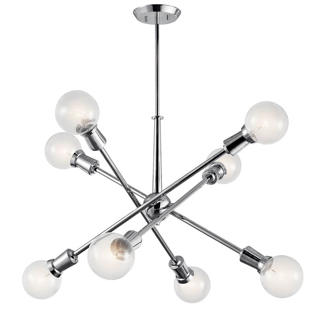 KICHLER 43118CH Armstrong 26" 8 light Chandelier Chrome