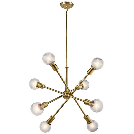KICHLER 43118NBR Armstrong 26" 8 light Chandelier Natural Brass