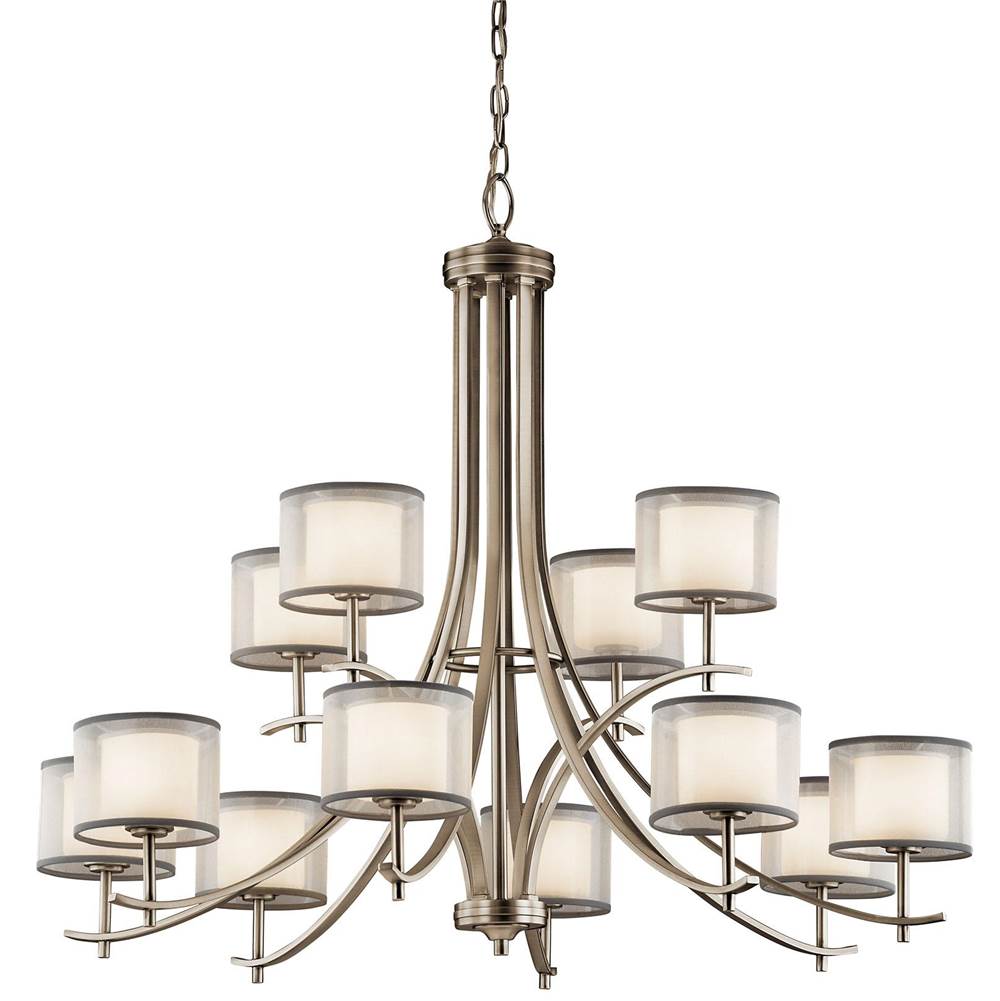 KICHLER 43151AP Tallie 12 Light Chandelier Antique Pewter
