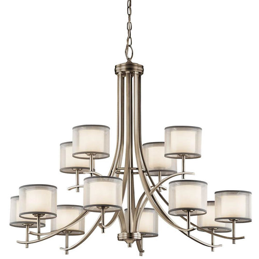 KICHLER 43151AP Tallie 12 Light Chandelier Antique Pewter