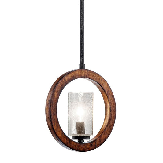 KICHLER 43189AUB Grand Bank 1 Light Convertible Mini Pendant Auburn Stain