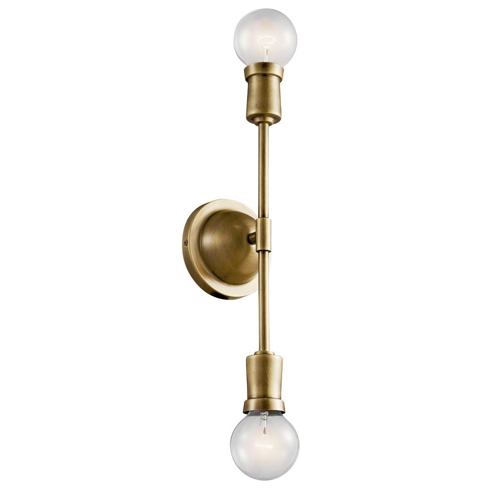 KICHLER 43195NBR Armstrong 5" Wall Sconce Natural Brass