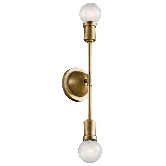 KICHLER 43195NBR Armstrong 5" Wall Sconce Natural Brass