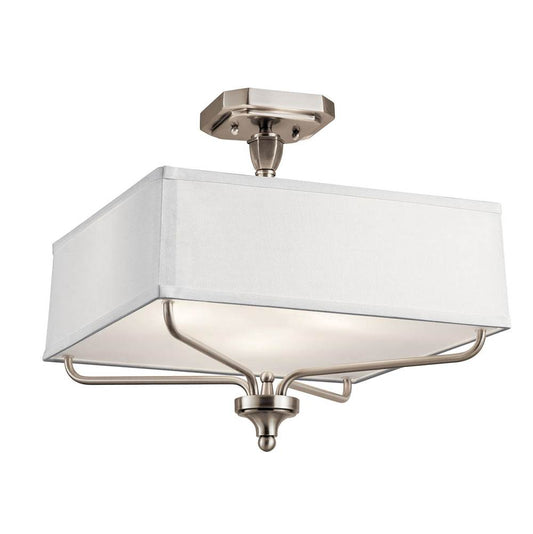 KICHLER 43309CLP Arlo 3 Light Semi Flush Classic Pewter