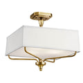 KICHLER 43309NBR Arlo 3 Light Semi Flush Natural Brass