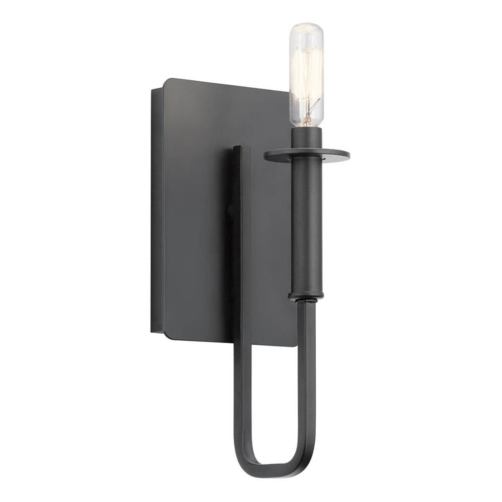 KICHLER 43363BK Alden 1 Light Wall Sconce Black