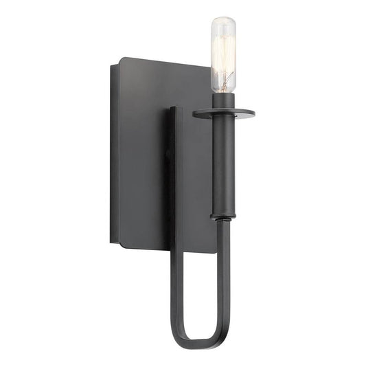 KICHLER 43363BK Alden 1 Light Wall Sconce Black