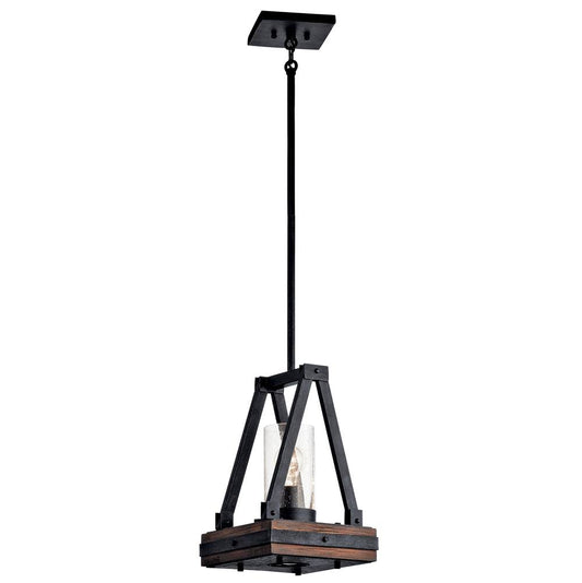 KICHLER 43435AUB Colerne 16.5' 2 Light Pendant with Clear Seeded Glass Auburn Stained