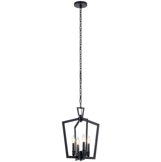 KICHLER 43498BK Abbotswell 19 inch 4 Light Pendant in Black