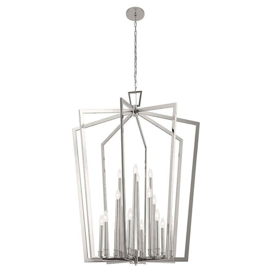 KICHLER 43499PN Abbotswell 49 Inch 16 Light Foyer Pendant in Polished Nickel