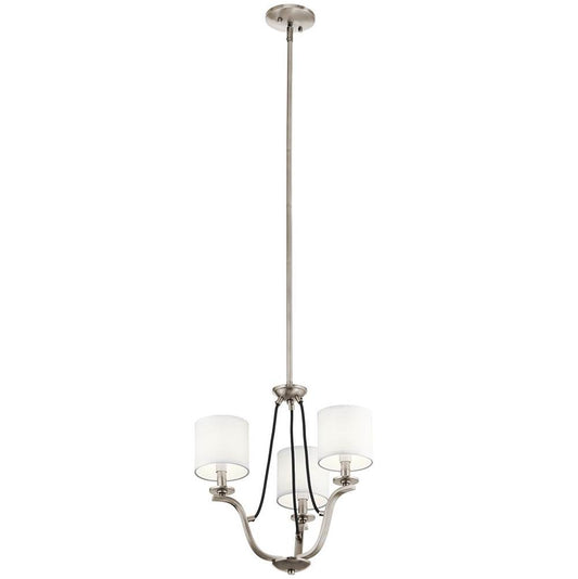 KICHLER 43531CLP Thisbe 18" 3 Light Mini Chandelier Classic Pewter