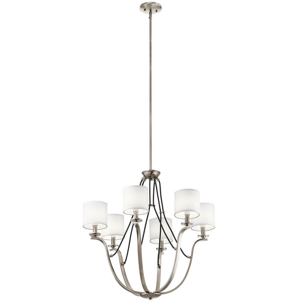 KICHLER 43532CLP Thisbe 27.5" 6 Light Chandelier Classic Pewter