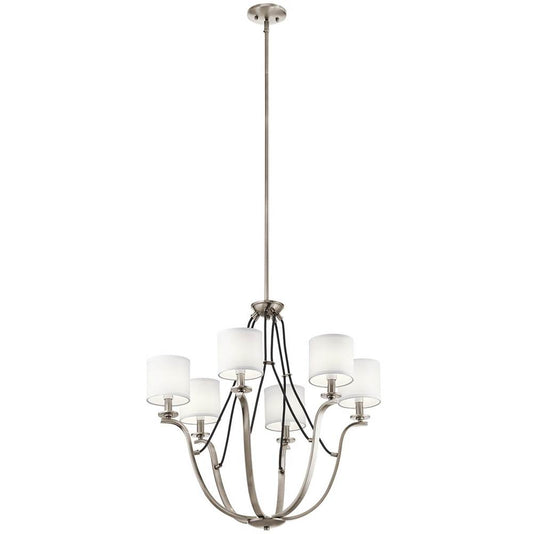KICHLER 43532CLP Thisbe 27.5" 6 Light Chandelier Classic Pewter