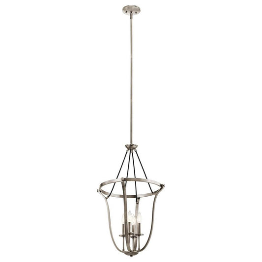 KICHLER 43535CLP Thisbe 29.25" 4 Light Foyer Pendant Classic Pewter