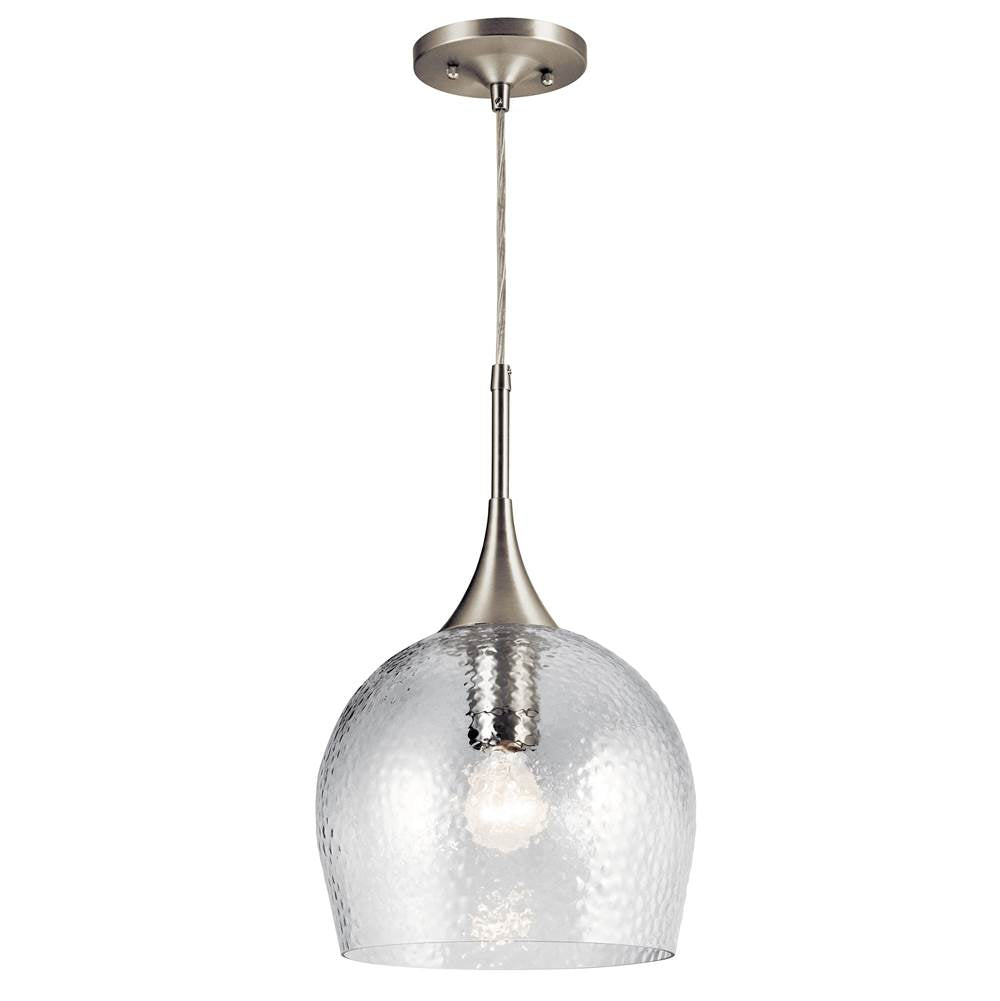 KICHLER 43537NI Sloane 1 Light Pendant Brushed Nickel