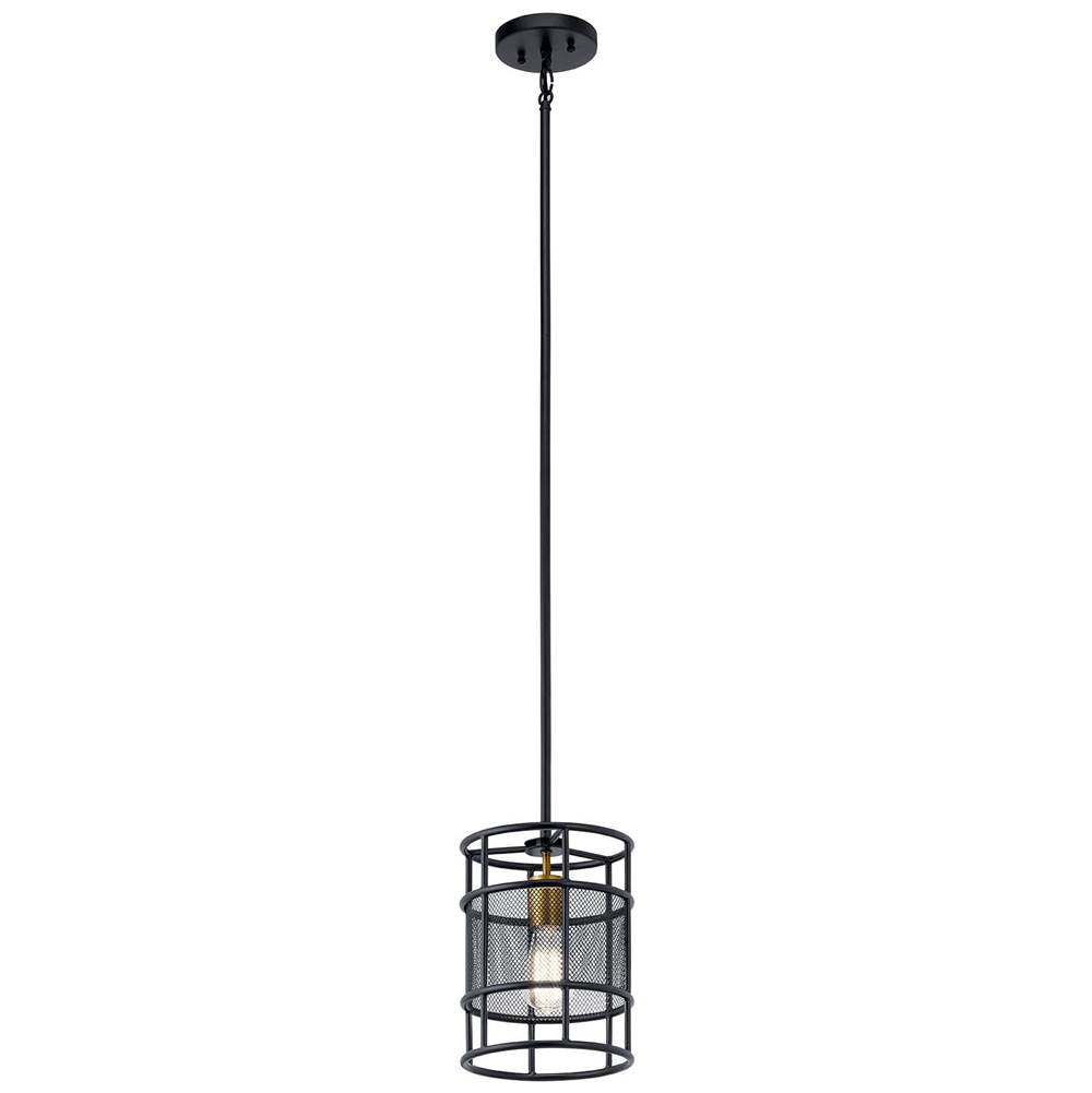 KICHLER 43597BK Piston 1 Light Mini Pendant Black